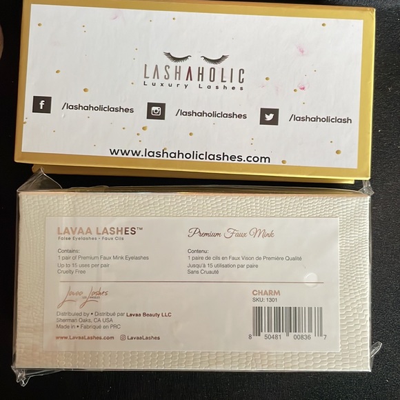 Lashaholic luxury lashes and lava lashes premium faux mink eyelash bundle - Picture 3 of 5